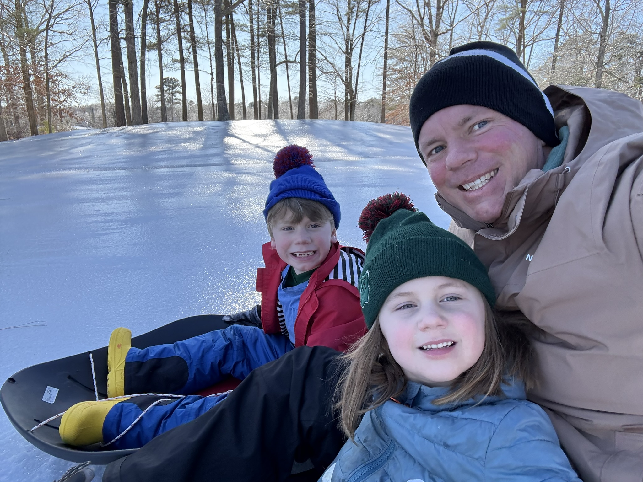 Family sledding