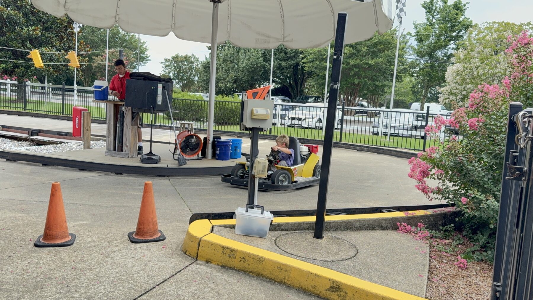 The go-kart track at Go-Karts Plus
